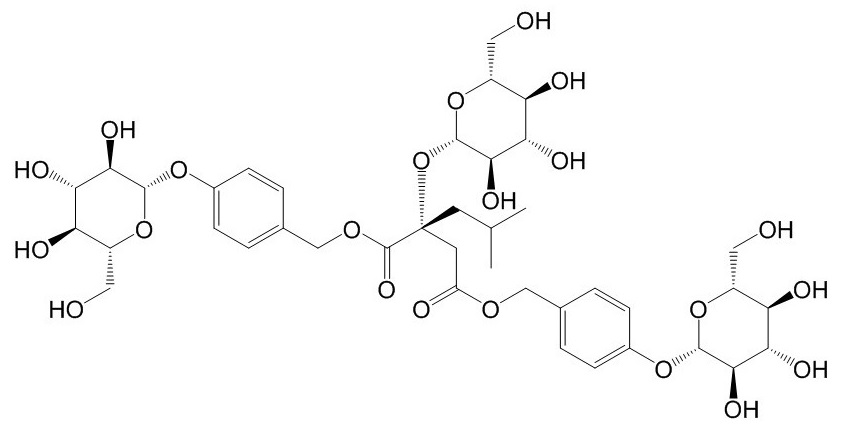 1，4-二［4- (葡萄糖氧) 芐基］-2-異丁基蘋果酸酯-2-葡萄糖苷_256459-34-4
